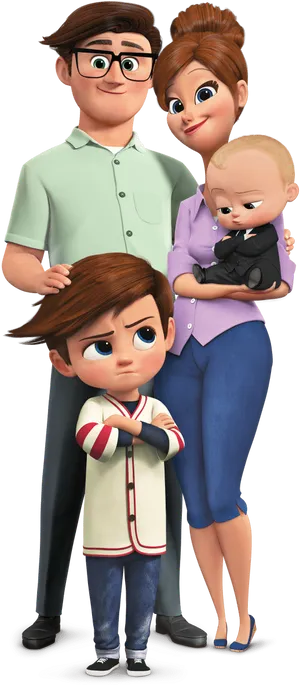 Boss Baby Family Portrait PNG Image