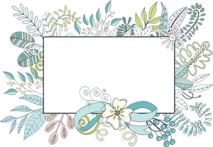 Botanical Illustration Leaf Frame PNG Image