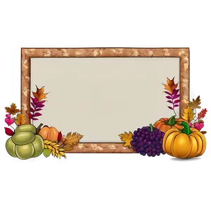 Bountiful Harvest Thanksgiving Border Png Evw PNG Image