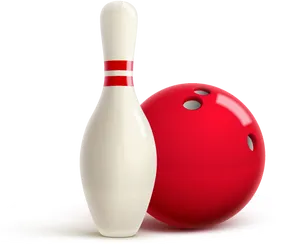 Bowling Pinand Ball Illustration PNG Image