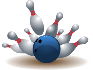 Bowling Strike Illustration PNG Image