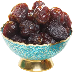 Bowlof Dates Fruit PNG Image