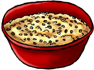 Bowlof Oatmeal Illustration PNG Image