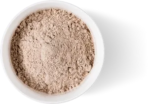 Bowlof Wholegrain Flour Top View.png PNG Image