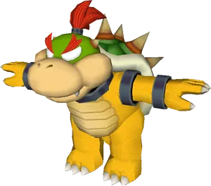 Bowser Classic3 D Render PNG Image