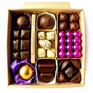 Box Of Artisan Chocolates Png Bjw31 PNG Image