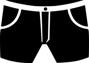 Boxer Shorts Outline Graphic PNG Image