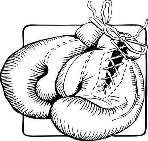 Boxing Gloves Vector Illustration PNG Image