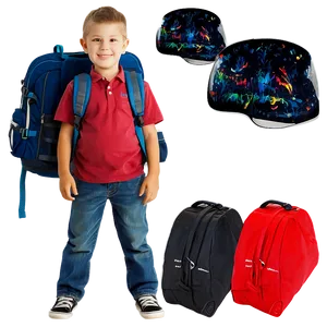 Boy With Backpack Png Fvw95 PNG Image