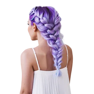 Braided Purple Hair Beauty Png Mos59 PNG Image