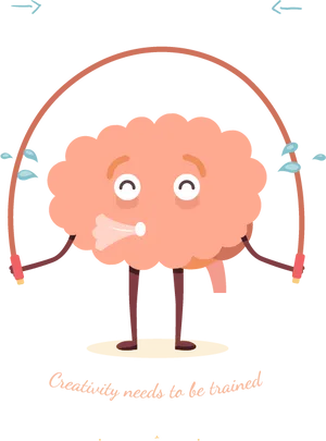 Brain_ Jumping_ Rope_ Creativity_ Concept PNG Image