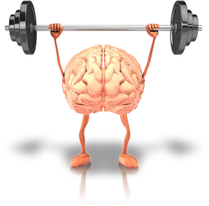 Brain Power Weightlifting PNG Image