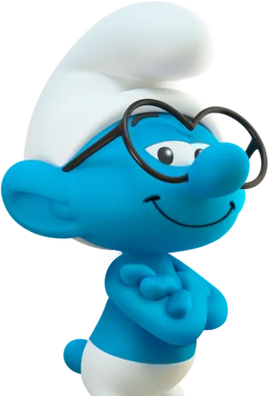 Brainy Smurf Posing.png PNG Image