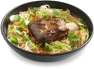 Braised Pork Ramen Bowl PNG Image