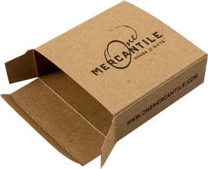 Branded Cardboard Shipping Box PNG Image