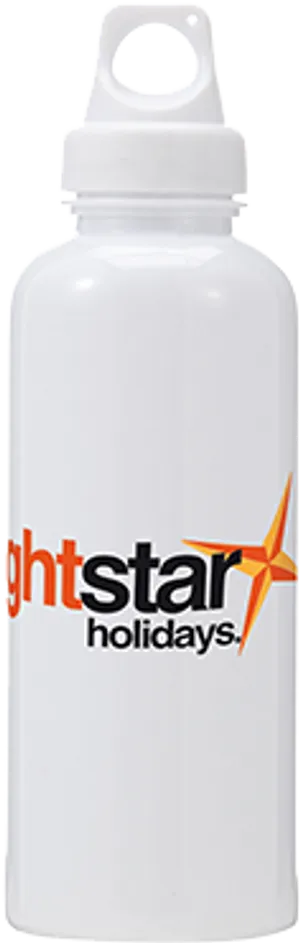 Branded White Water Bottle PNG Image