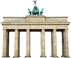 Brandenburg Gate Berlin Isolated PNG Image