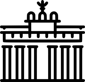 Brandenburg Gate Silhouette PNG Image