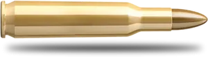 Brass Bullet Isolatedon White PNG Image