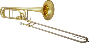 Brass Trombone Isolated PNG Image