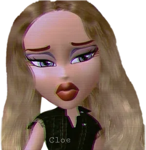 Bratz Cloe Character Portrait PNG Image