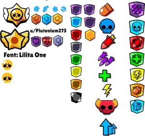 Brawl Stars Icon Set PNG Image