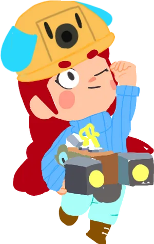 Brawl Stars Jessie Character Art PNG Image