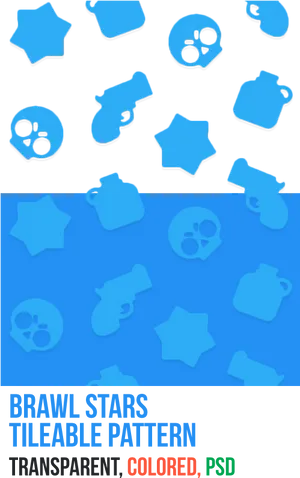 Brawl Stars Pattern Design PNG Image