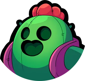 Brawl_ Stars_ Spike_ Character PNG Image