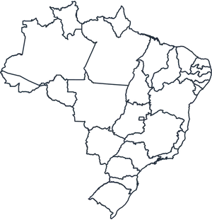 Brazil Outline Map PNG Image