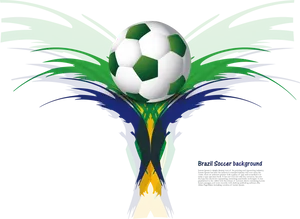 Brazil Soccer Background Illustration PNG Image