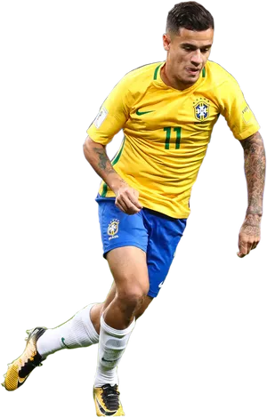 Brazilian Football Playerin Action PNG Image