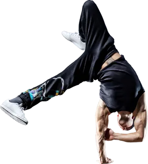 Breakdancer In Action Pose PNG Image