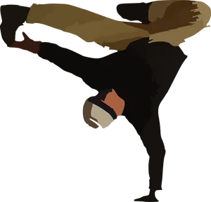 Breakdancer Inverted Freeze Position PNG Image