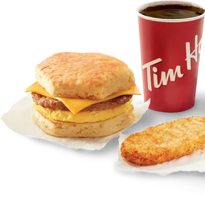 Breakfast Sandwich Coffee Hashbrown.png PNG Image