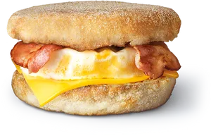 Breakfast Sandwichwith Egg Bacon Cheese PNG Image