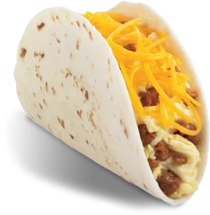 Breakfast Tacowith Cheeseand Sausage.jpg PNG Image