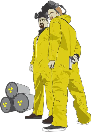 Breaking Bad Yellow Hazmat Suit Illustration PNG Image