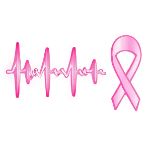 Breast Cancer Awareness Month Pink Heartbeat Png Sjv80 PNG Image