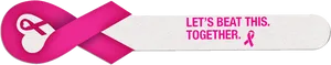 Breast Cancer Awareness Ribbon Banner PNG Image