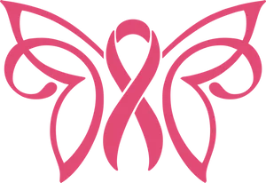 Breast Cancer Awareness Ribbon Butterfly PNG Image