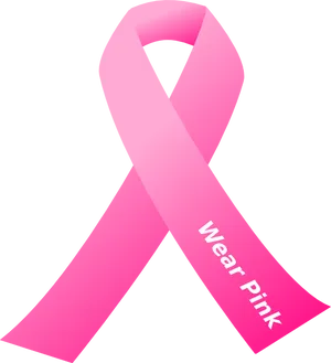 Breast Cancer Awareness Ribbon Wear Pink PNG Image