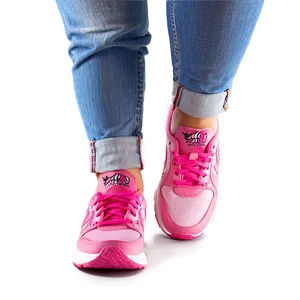 Breast Cancer Support Pink Sneakers Png 16 PNG Image