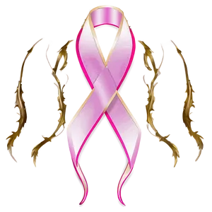 Breast Cancer Support Ribbon Png Qkh12 PNG Image