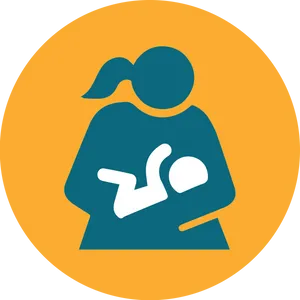 Breastfeeding Mother Child Icon PNG Image