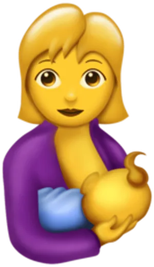 Breastfeeding Mother Emoji PNG Image