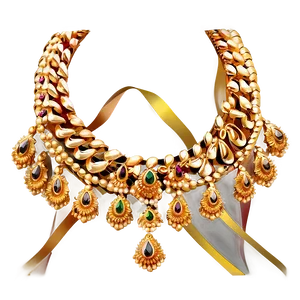 Bridal Gold Necklace Png 14 PNG Image