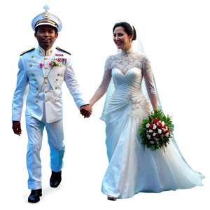 Bride And Groom On Beach Png Adl56 PNG Image