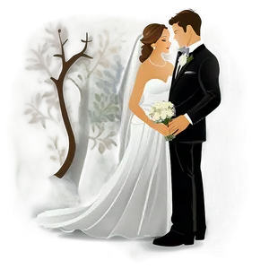 Bride And Groom Vector Png Jvn PNG Image