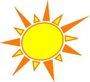 Bright Cartoon Sun Transparent Background PNG Image